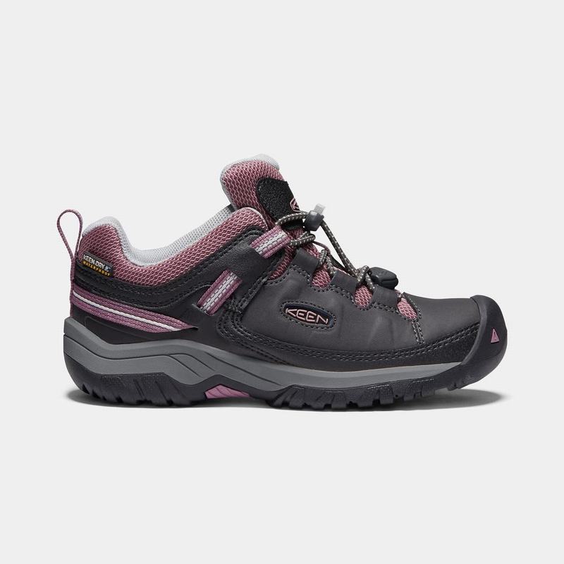 Keen Targhee Waterproof - Çocuk Trekking Ayakkabısı - Siyah/Mor - Turkey (036485XNK)